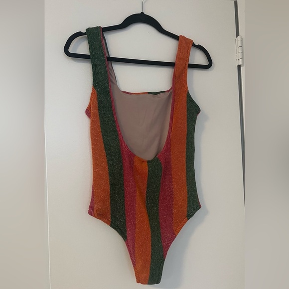 NWT FARM Rio Taylor Swift Anti Hero Swimsuit Size Medium New With Tags Shimmer - Picture 5 of 11